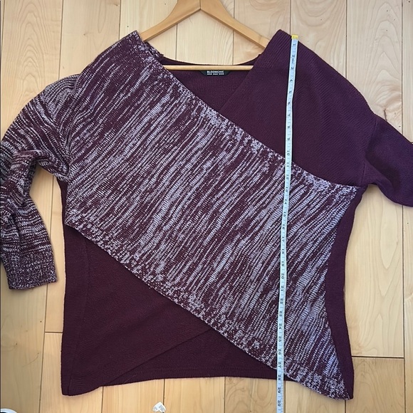 Bloomchic Elegant Crossfront Burgundy Sweater Size 18-20 - Picture 3 of 7